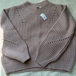 GAP Women's light mauve Crew Neck Sweater NWT